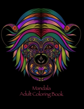 Paperback Mandala Adult Coloring Book: Coloring for adults with hares, raccoons, crocodiles and many other Book