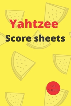 Paperback Yahtzee Scores Sheets: Game Yahtzee, Yahtzee record Score Keeper Book, Yahtzee Scorebook, gift for yahtzee players, Size = 8.5 inches x 11 in Book