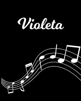 Violeta: Sheet Music Note Manuscript Notebook Paper | Personalized Custom First Name Initial V | Musician Composer Instrument Composition Book | 12 ... Guide | Create Compose & Write Creative Songs