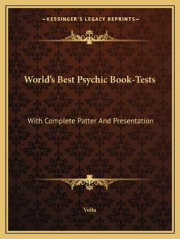 Paperback World's Best Psychic Book-Tests: With Complete Patter And Presentation Book