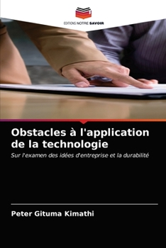 Paperback Obstacles à l'application de la technologie [French] Book