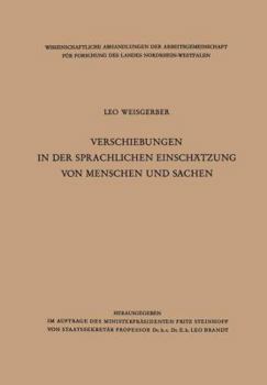 Paperback Verschiebungen in Der Sprachlichen Einschätzung Von Menschen Und Sachen [German] Book