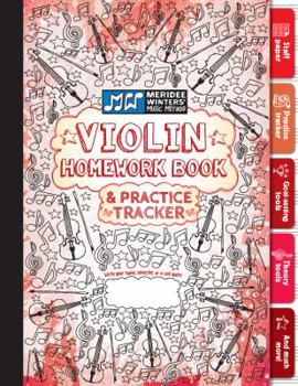 Paperback Violin Homework Book and Practice Tracker (Red) Book