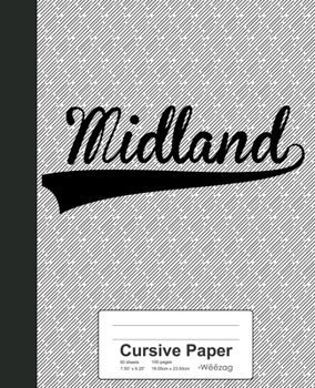Paperback Cursive Paper: MIDLAND Notebook Book