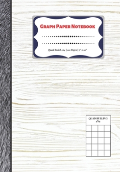 Paperback Graph Paper Notebook: Quad Ruled 4x4 - 110 Pages - 7" x 10" Squared Graphing Paper * Blank Notebook * Grid Paper * Softback ...(Composition Book