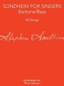 Paperback Sondheim for Singers: Baritone/Bass Book