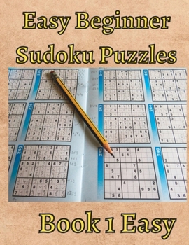 Paperback Easy Beginner Sudoku Puzzles Book