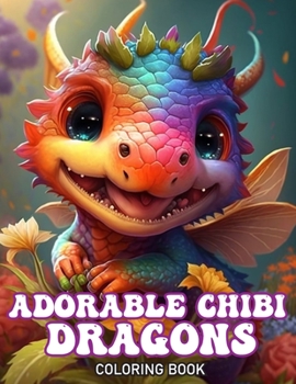 Paperback Adorable Chibi Dragon Coloring book: Cute Dinosaurs coloring book for adults and kids Book