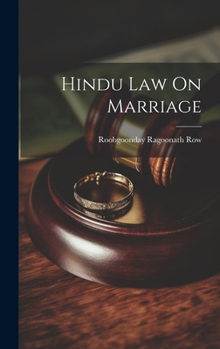Hardcover Hindu Law On Marriage Book