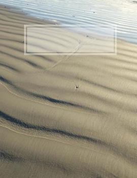 Paperback Sandy Beach Waves: Narrow Ruled Composition Book 8.5 x 11 inches Book