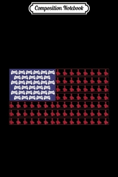 Paperback Composition Notebook: 4th Of July Funny Gamer Flag Controller Joystick Gift Journal/Notebook Blank Lined Ruled 6x9 100 Pages Book