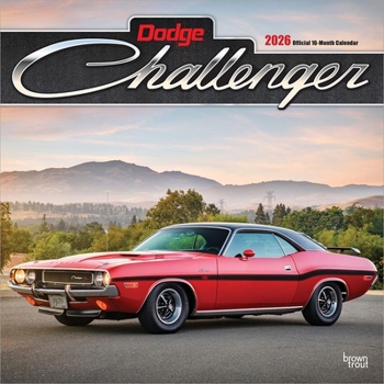 Calendar Dodge Challenger Official 2026 12 X 24 Inch (Hanging) Monthly Square Wall Calendar Plastic-Free Book