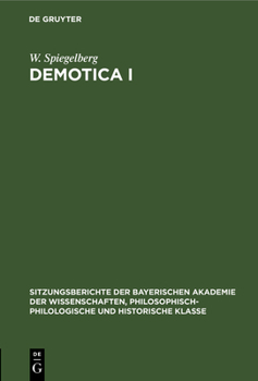 Hardcover Demotica I [German] Book