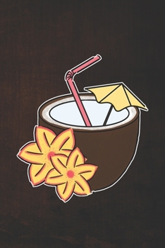 Paperback Grand Fantasy Designs - Notes: Cocktail Hawaii Umbrella Drink Coconut - Notebook 6x9 unlined Book