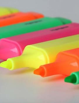 Paperback Highlighters Notebook Book