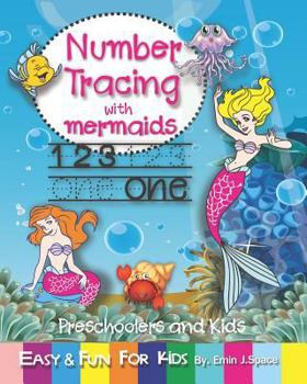 Paperback Number Tracing with Mermaids: Preschoolers Fun for Kids Counting Number 1-20 with Mermaids Book