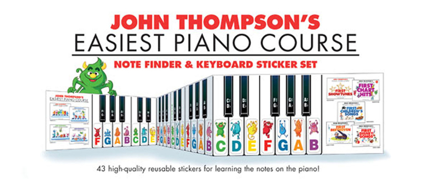 Note Finder & Keyboard Sticker Set: John Thompson's Easiest Piano Course
