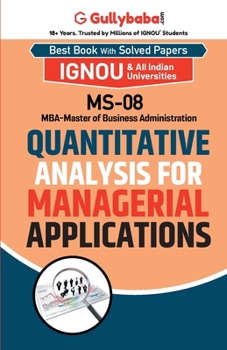 Paperback MS-08 Quantitative Analysis for Managerial Applications Book