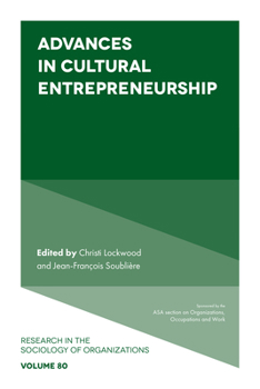 Hardcover Advances in Cultural Entrepreneurship Book