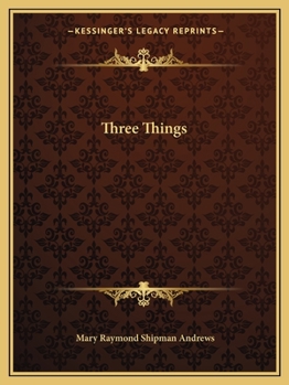 Paperback Three Things Book