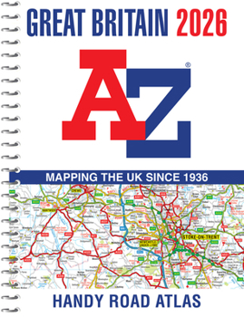 Spiral-bound Great Britain A-Z Handy Road Atlas 2026 Book