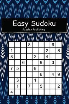 Easy Sudoku: For Beginers With African zigzag tribal pattern with hand drawn multicolor cover