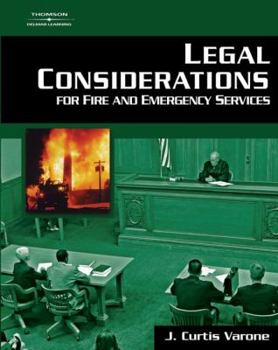 Paperback Legal Considerations for Fire and Emergency Services Book