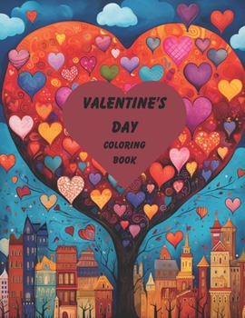 Paperback Valentine's Day Coloring Book: Offers adults a delightful and artistic way to celebrate the season of love. Book