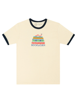 Misc. Bookworm Unisex Ringer T-Shirt Large Book