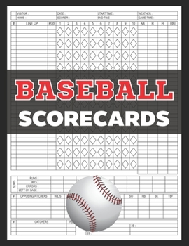 BASEBALL Scorecards: For Scoring Baseball Games Large Size 8.5 x 11 inch Obvious Text | Baseball Score Book | Baseball Score Keeper Book | Baseball Score Keeping