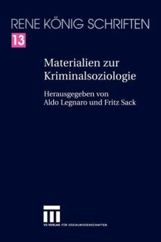 Paperback Materialien Zur Kriminalsoziologie [German] Book