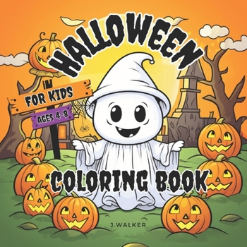 Paperback Halloween Coloring Boook: For Kids Ages 4-8 Book