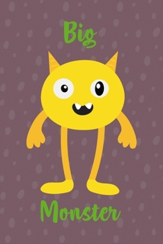 Big Monster: Notebook Journal Composition Blank Lined Diary Notepad 120 Pages Paperback Purple Bubble Monster C