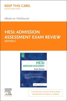 Paperback Admission Assessment Exam Review Elsevier eBook on Vitalsource (Retail Access Card): Admission Assessment Exam Review Elsevier eBook on Vitalsource (R Book