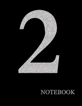 Paperback Perfectionist Notebook Brilliant Silver Number 2 Black Notebook- Brilliant Glitter Silver Number 2 Black Notebook Grid Sturdy High Quality Premium Whi Book