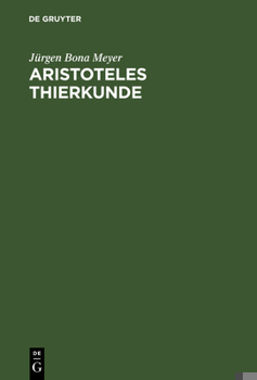 Hardcover Aristoteles Thierkunde [German] Book