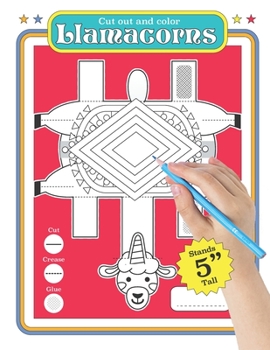 Paperback Llamacorn: Cut out coloring book for creative boys and girls Book