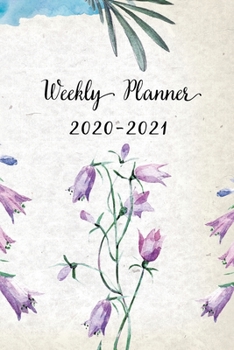 Paperback Weekly Planner 2020-2021: Lila Floral Design Weekly and Monthly Planner - Perfect Gift for Girl Women Friends and Colleagues Book