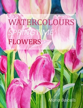 Paperback Watercolours Springtime Flowers Book
