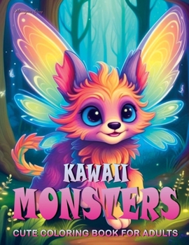 Paperback Kawaii Monsters: Cute Coloring Books for Adults Book