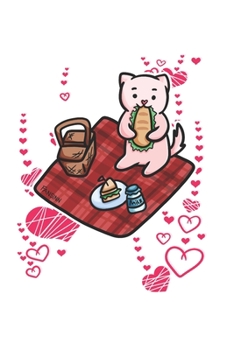 Paperback Picnic Heart Cat Notebook: Graph Paper Journal 6x9 - 120 Pages Book