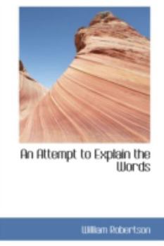 Paperback An Attempt to Explain the Words Book