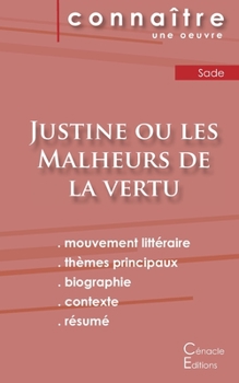 Paperback Fiche de lecture Justine ou les Malheurs de la vertu (Analyse littéraire de référence et résumé complet) [French] Book