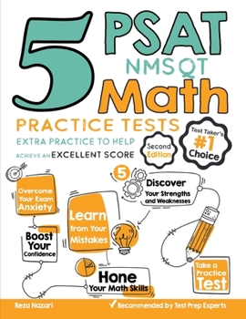 Paperback 5 PSAT / NMSQT Math Practice Tests: Extra Practice to Help Achieve an Excellent Score Book