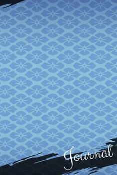 Journal: Japanese Pattern Journal/Notebook/Diary: Gifts for Japan Lovers: Blue Flower Pattern: Brush Design:  6 x 9 108 Paged Lined Notebook