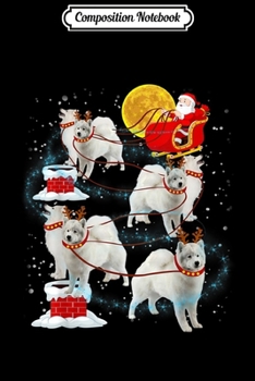 Composition Notebook: Funny Canadian Eskimo Dog Reindeer & Santa Claus Christmas  Journal/Notebook Blank Lined Ruled 6x9 100 Pages