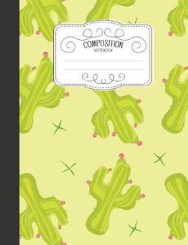 Paperback Composition Notebook: Cute Wide Ruled Comp Books for School - Wild West Cactus Desert Book