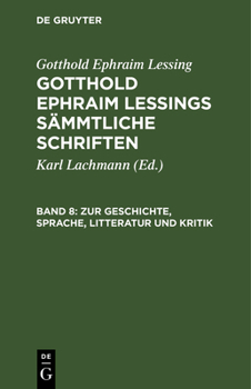 Hardcover Zur Geschichte, Sprache, Litteratur Und Kritik: (Fortsetzung.) [German] Book