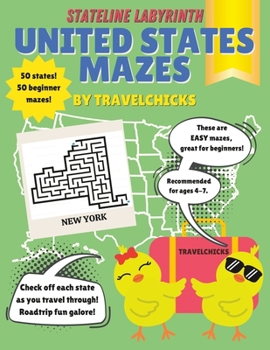 Paperback Stateline Labyrinths: United States Mazes - Easy/Ages 4-7 Book