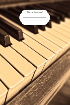 Music Journal: Piano Keys Design: A 100 page musical staff lined journal for you to jot down your musical compositions